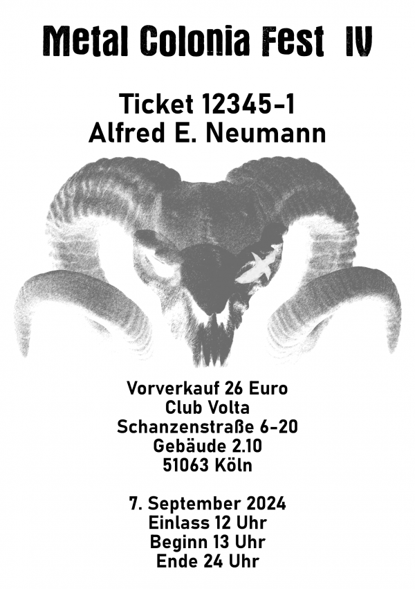 Ticket Metal Colonia Fest 2024 printhome Metal Colonia Fest II